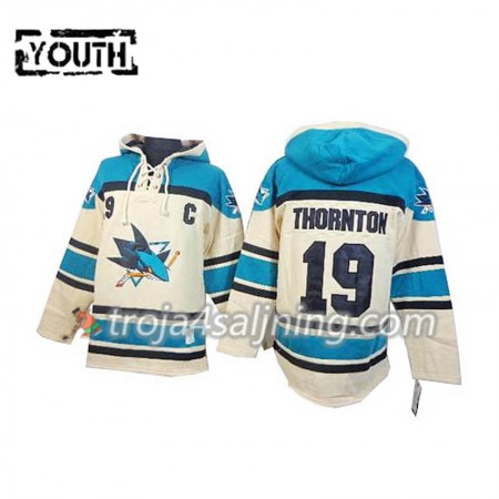 San Jose Sharks Joe Thornton 19 Cream Sawyer Hooded Sweatshirt - Barn San Jose Sharks Joe Thornton 19 Cream Sawyer Hooded Sweatshirt - Barn